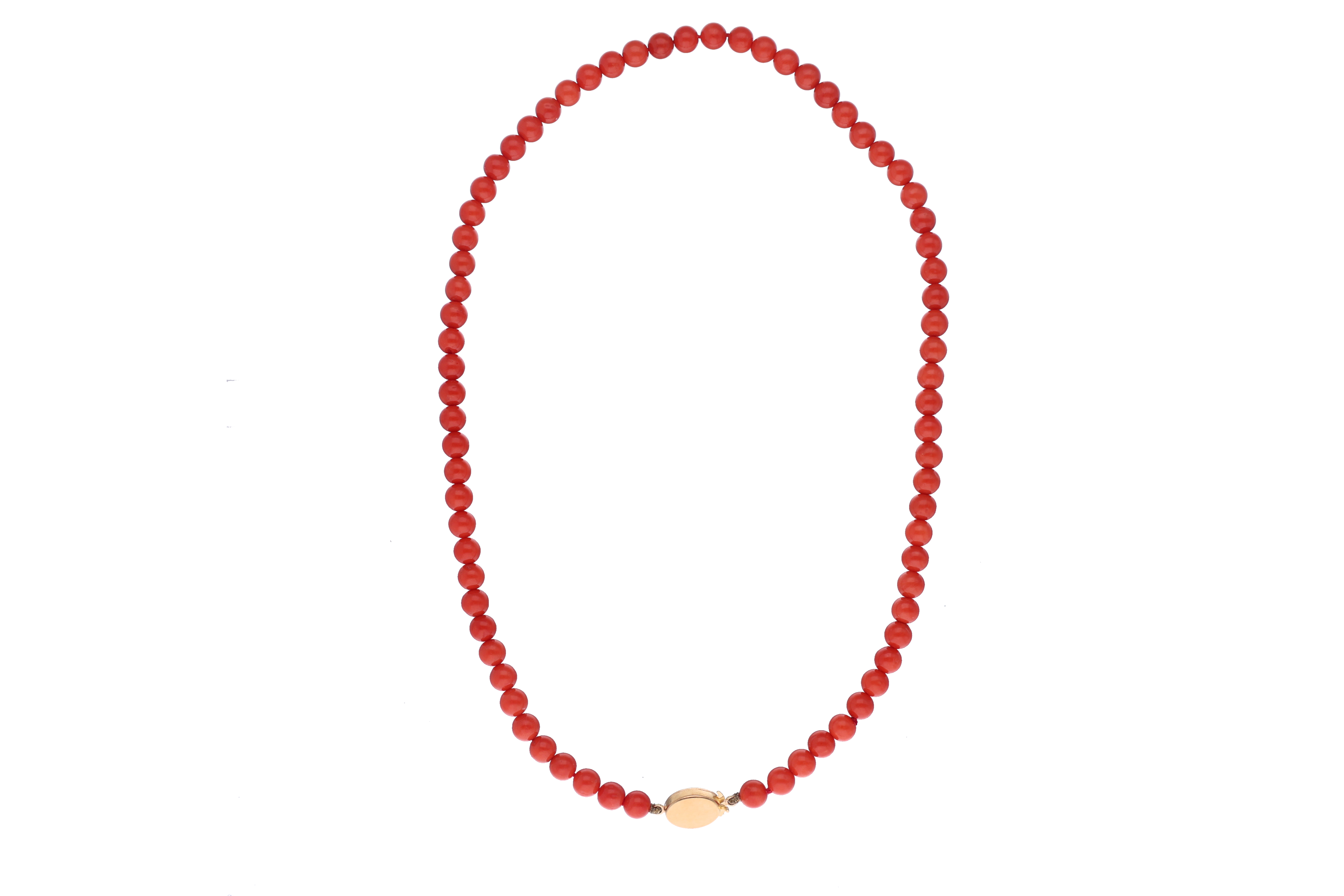 Collana in corallo, con chiusura in oro - Asta Preziosi