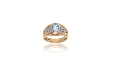 Anello con pietra e diamanti - Asta Preziosi Anello con pietra e diamanti - Asta Preziosi