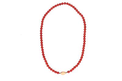 Collana in corallo, con chiusura in oro - Asta Preziosi Collana in corallo, con chiusura in oro - Asta Preziosi