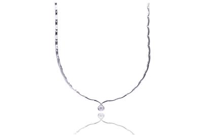 Collana semirigida con diamante - Asta Preziosi Collana semirigida con diamante - Asta Preziosi