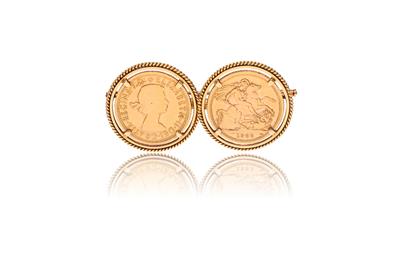Spilla in oro, con due sterline inglesi - Asta Preziosi Spilla in oro, con due sterline inglesi - Asta Preziosi