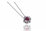 Collana con rubino e diamanti - Asta Preziosi Collana con rubino e diamanti - Asta Preziosi