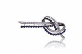 Spilla con diamanti e zaffiri - Asta Preziosi Spilla con diamanti e zaffiri - Asta Preziosi
