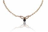 Collana con diamanti e zaffiro - 