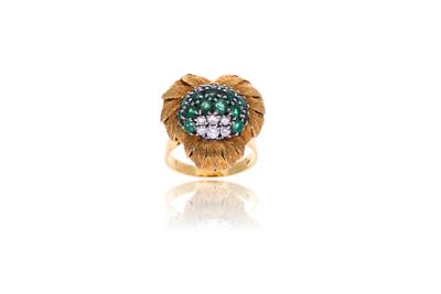 Anello con smeraldi e diamanti - Speciale Gioielli