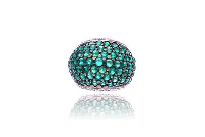 Anello in oro con diamanti e smeraldi - Speciale Gioielli