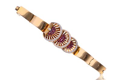 Bracciale in oro con diamanti e rubini - Speciale Gioielli