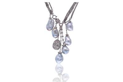 Collana in oro, diamanti e perle barocche - Speciale Gioielli