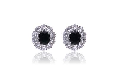 Paio di orecchini con zaffiri e diamanti - Speciale Gioielli