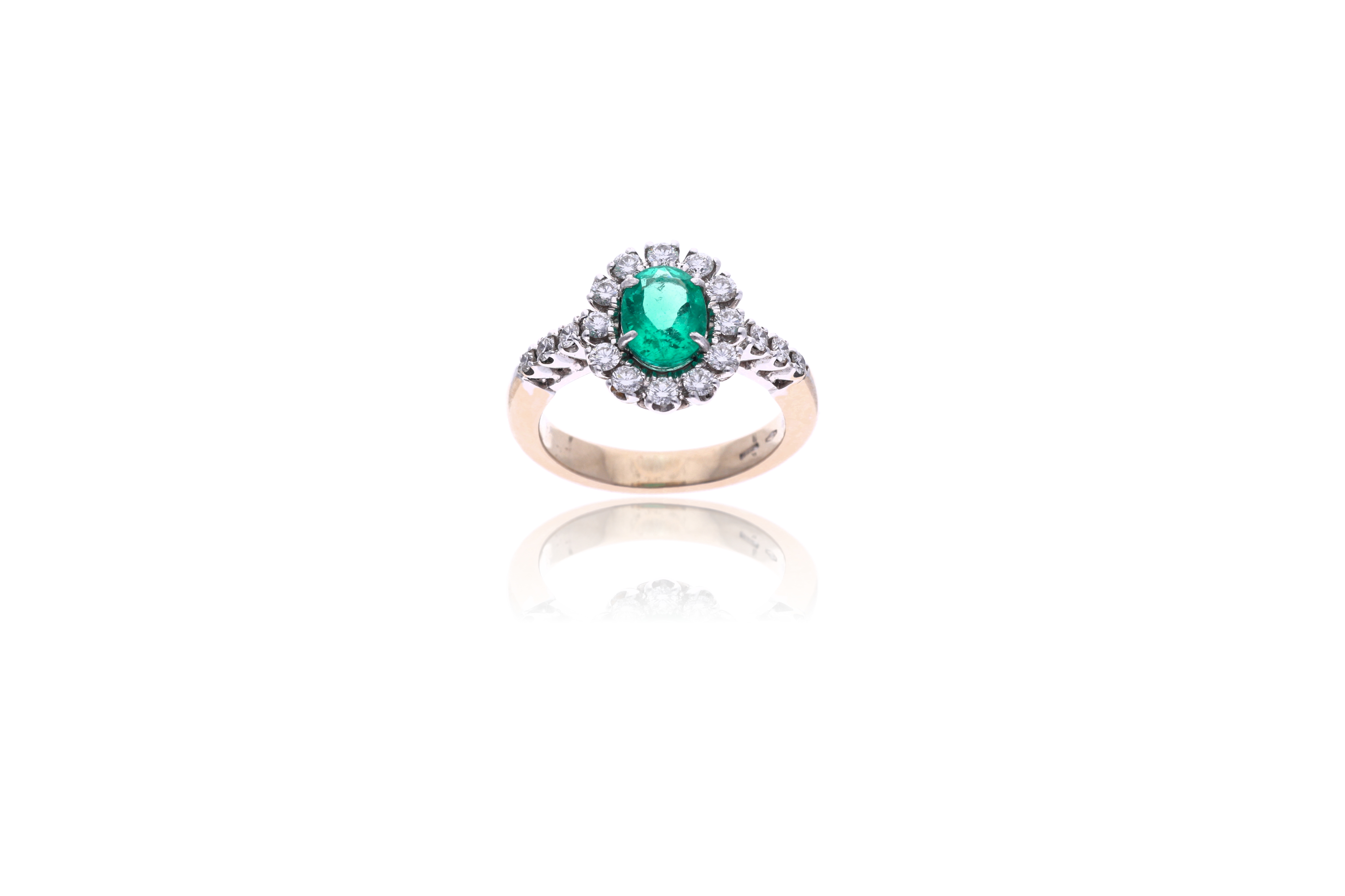 Anello con diamanti e smeraldo - Asta di San Valentino
