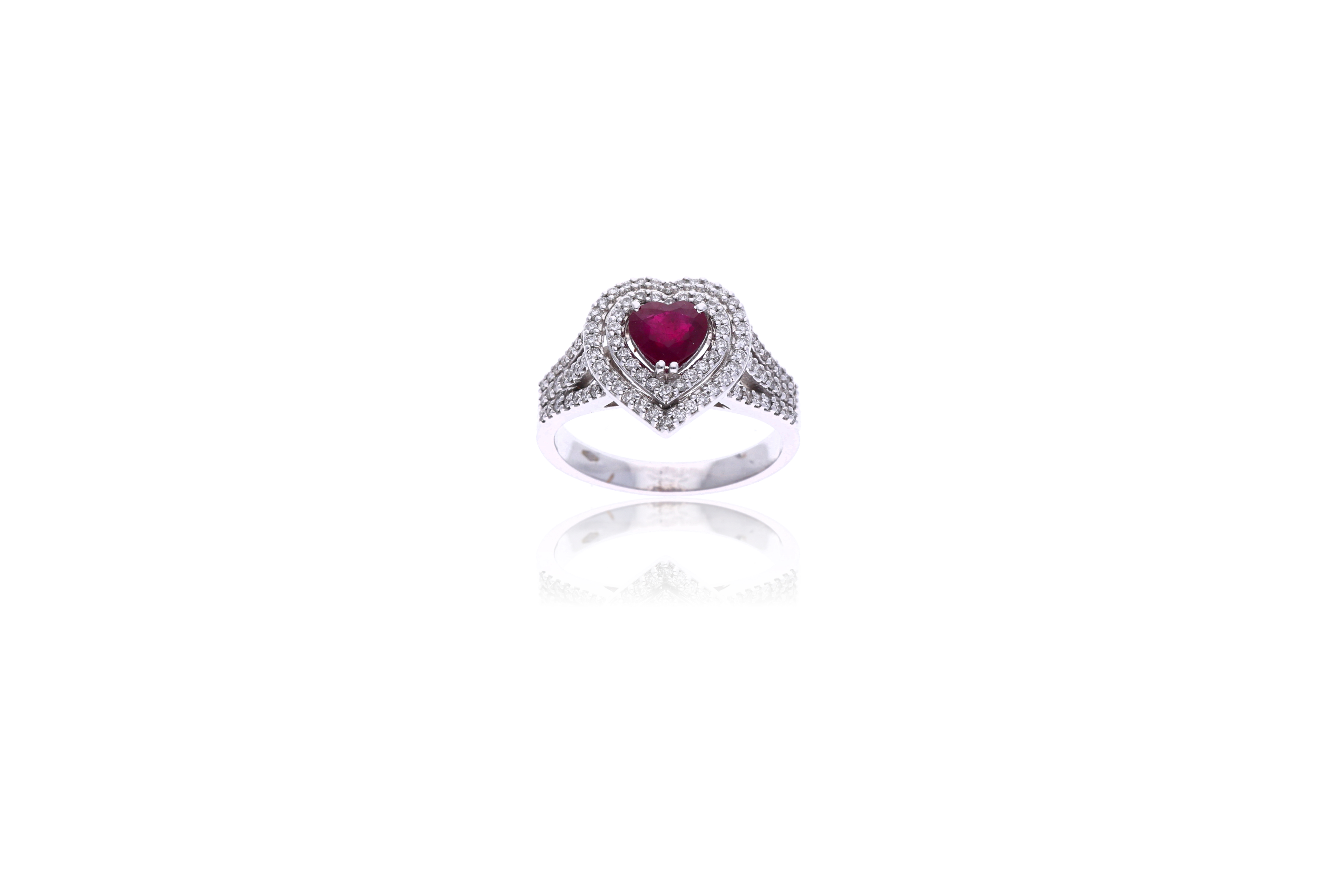 Anello con rubino e diamanti - Asta di San Valentino