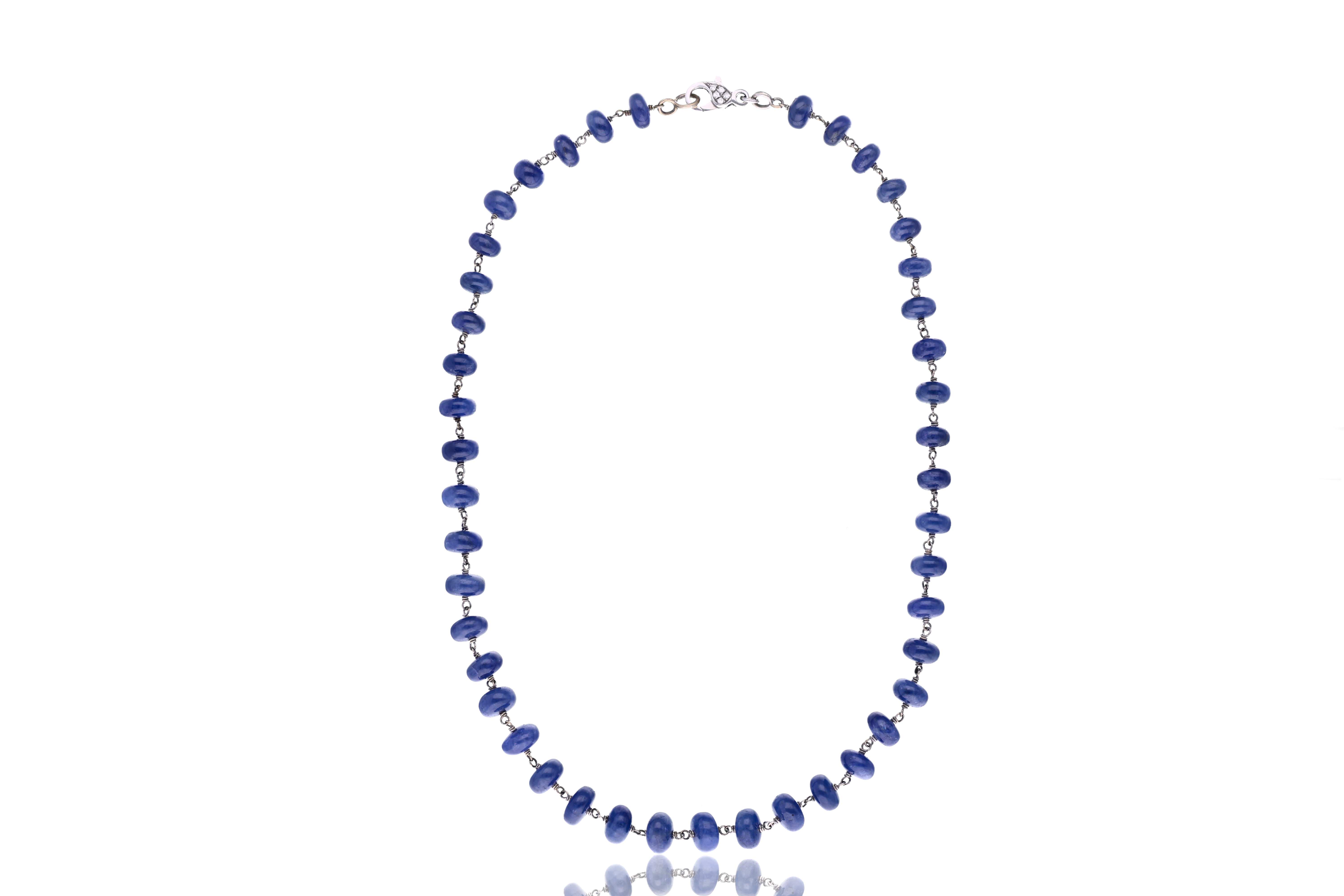 Collana con tanzaniti e diamanti - Asta di San Valentino