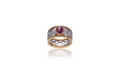 Anello con diamanti e rodolite - Asta di San Valentino Anello con diamanti e rodolite - Asta di San Valentino