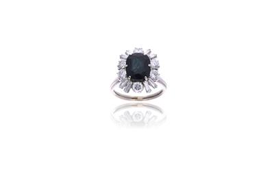 Anello con diamanti e zaffiro - Asta di San Valentino Anello con diamanti e zaffiro - Asta di San Valentino