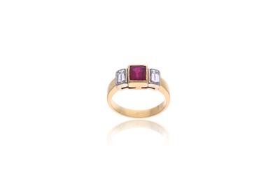 Anello con rubino e diamanti - Asta di San Valentino Anello con rubino e diamanti - Asta di San Valentino