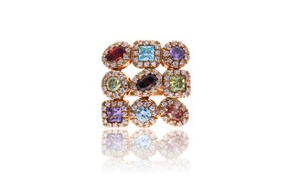 Anello in oro con pietre - Asta di San Valentino