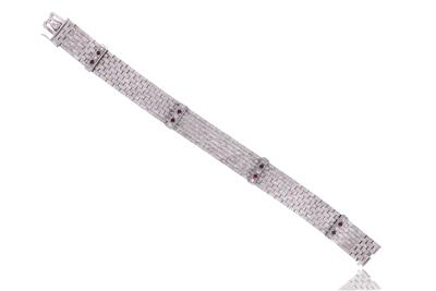 Bracciale in oro, con diamanti e rubini - Asta di San Valentino Bracciale in oro, con diamanti e rubini - Asta di San Valentino