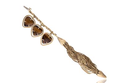 Bracciale in oro, con occhio di tigre - Asta di San Valentino Bracciale in oro, con occhio di tigre - Asta di San Valentino