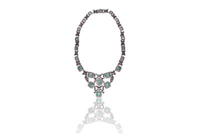 Collana in oro 585 con diamanti e smeraldi - Asta di San Valentino Collana in oro 585 con diamanti e smeraldi - Asta di San Valentino