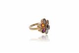 Anello a forma di fiore con pietre - Asta di San Valentino