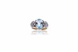 Anello con diamanti e acquamarina - Asta di San Valentino Anello con diamanti e acquamarina - Asta di San Valentino