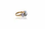 Anello con diamanti e acquamarina - Asta di San Valentino Anello con diamanti e acquamarina - Asta di San Valentino