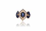 Anello con zaffiri e diamanti - Asta di San Valentino Anello con zaffiri e diamanti - Asta di San Valentino