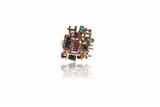 Anello in oro con zaffiri, smeraldi, rubini - Asta di San Valentino Anello in oro con zaffiri, smeraldi, rubini - Asta di San Valentino