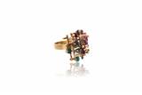 Anello in oro con zaffiri, smeraldi, rubini - Asta di San Valentino Anello in oro con zaffiri, smeraldi, rubini - Asta di San Valentino