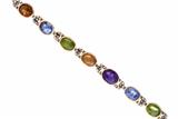 Bracciale con zaffiri, peridoti, ametiste, quarzi e diamanti - Asta di San Valentino Bracciale con zaffiri, peridoti, ametiste, quarzi e diamanti - Asta di San Valentino
