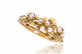 Bracciale rigido in oro con perle - Asta di San Valentino Bracciale rigido in oro con perle - Asta di San Valentino