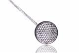 Ciondolo con diamanti, in oro, e collana in argento - Asta di San Valentino Ciondolo con diamanti, in oro, e collana in argento - Asta di San Valentino