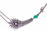 Collana, diamanti e smeraldo in argento, oro parte a titolo 333 - Asta di San Valentino Collana, diamanti e smeraldo in argento, oro parte a titolo 333 - Asta di San Valentino