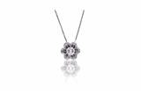 Collana e ciondolo a forma di fiore con diamanti - Asta di San Valentino Collana e ciondolo a forma di fiore con diamanti - Asta di San Valentino