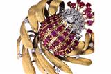 Spilla con diamanti e rubini - Asta di San Valentino Spilla con diamanti e rubini - Asta di San Valentino