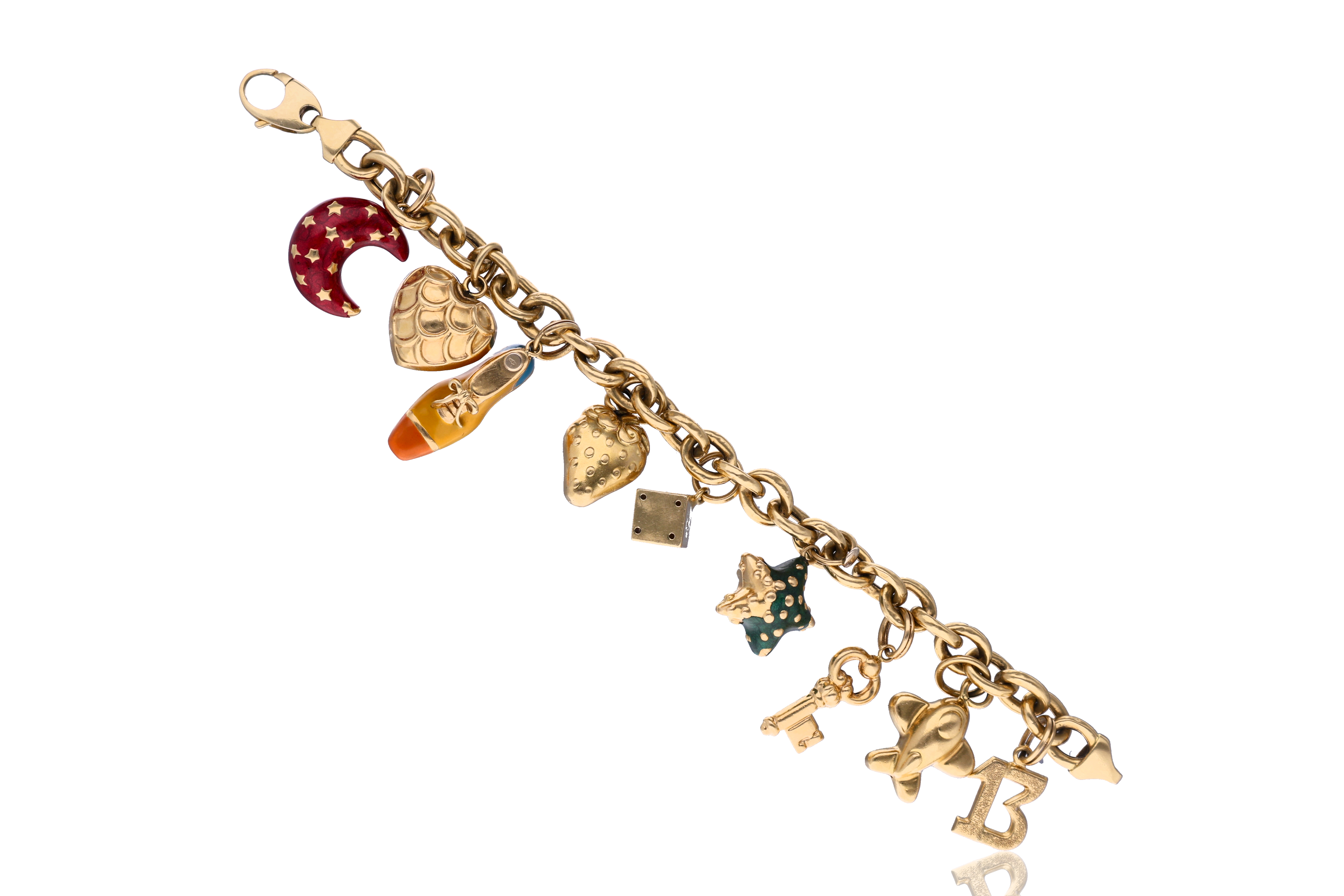 Bracciale con charms in oro - Asta di Pasqua