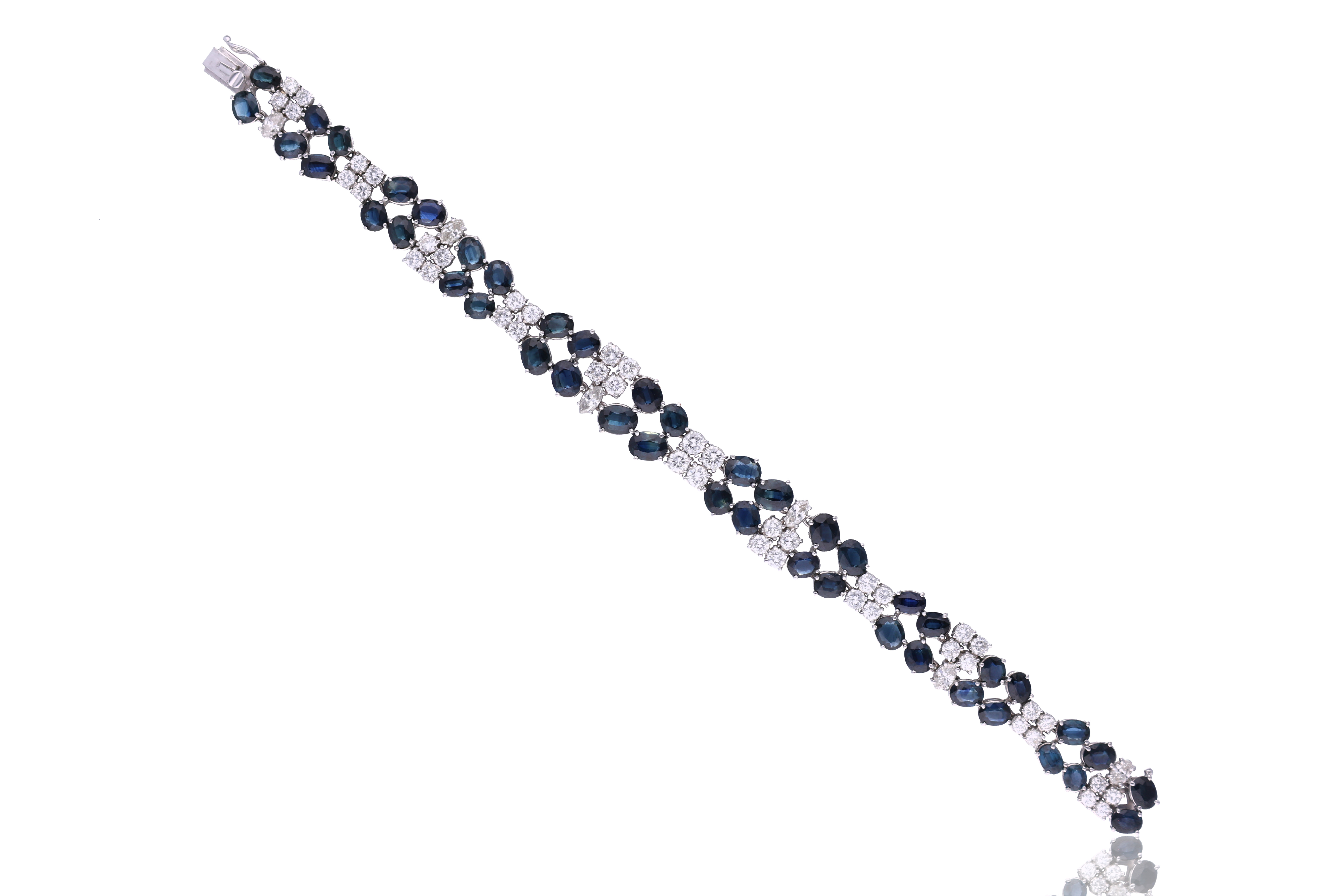 Bracciale con diamanti e zaffiri - Asta di Pasqua