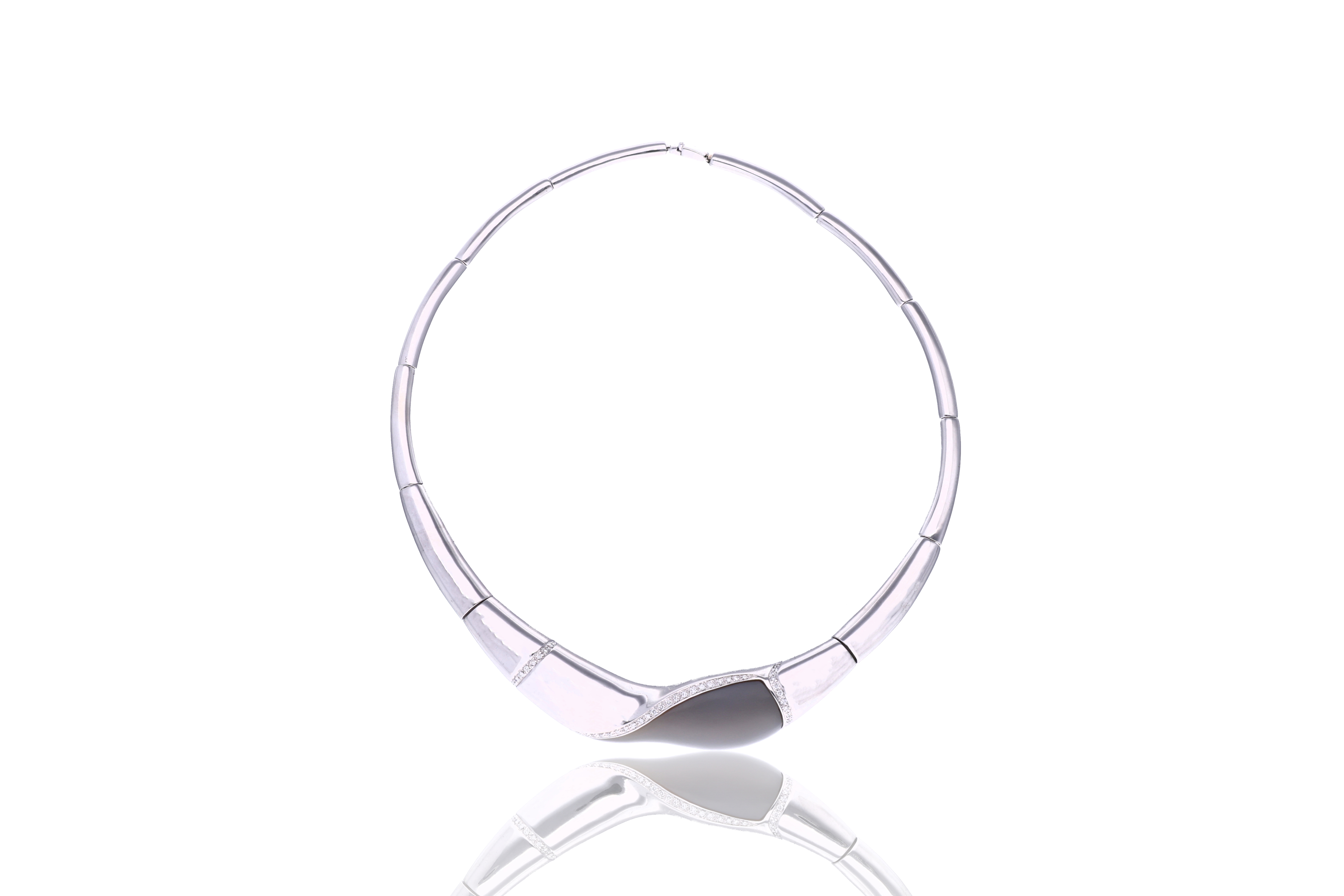 Collana con inserto in agata e diamanti - Asta di Pasqua