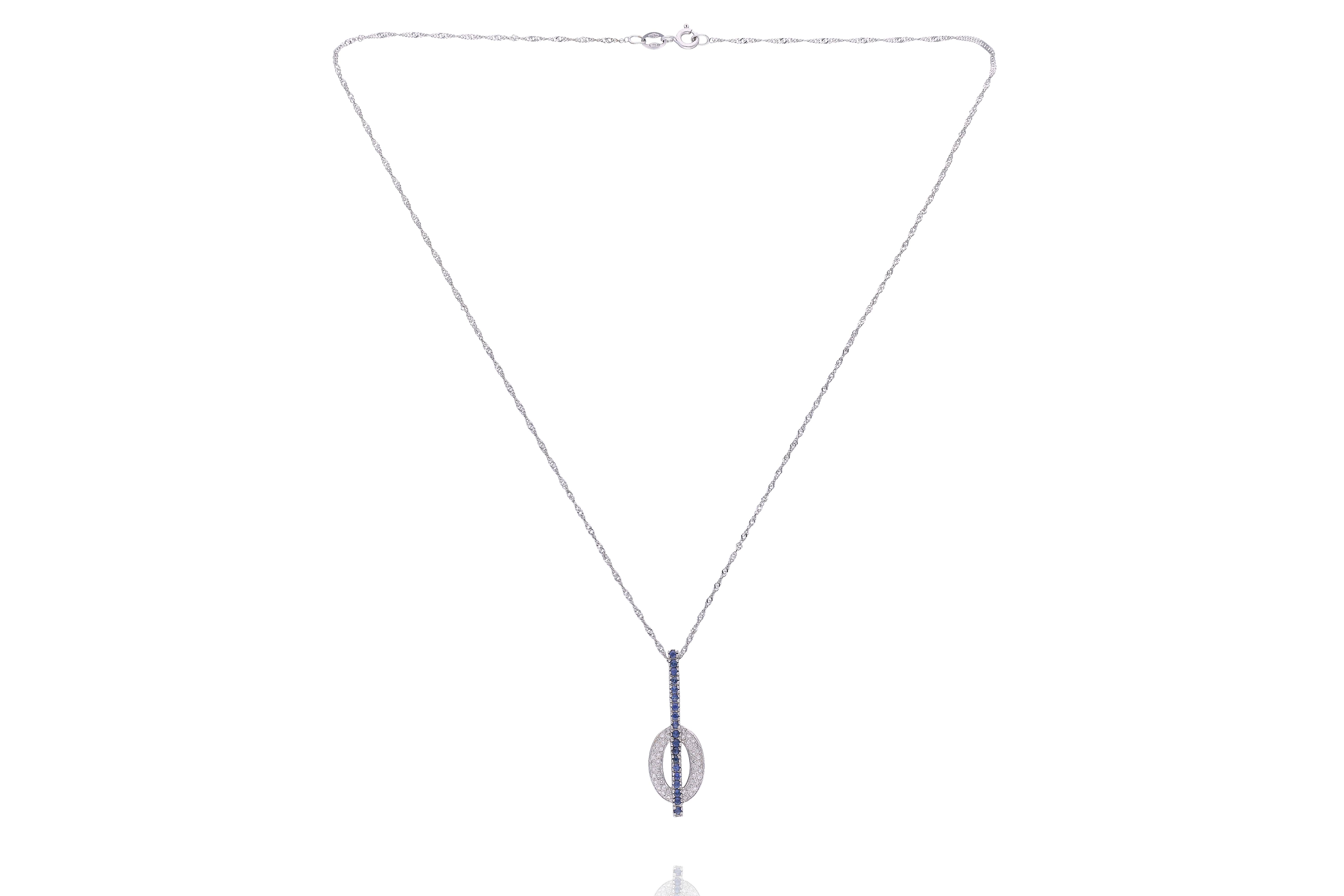 Collana e ciondolo con zaffiri e diamanti - Asta di Pasqua