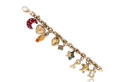 Bracciale con charms in oro - Asta di Pasqua Bracciale con charms in oro - Asta di Pasqua