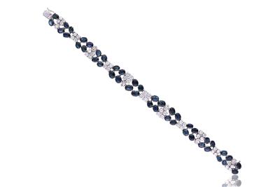 Bracciale con diamanti e zaffiri - Asta di Pasqua Bracciale con diamanti e zaffiri - Asta di Pasqua