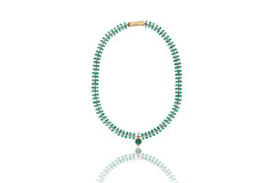 Collana con pietre e diamante - Asta di Pasqua Collana con pietre e diamante - Asta di Pasqua