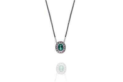 Collana con smeraldo e diamanti - Asta di Pasqua