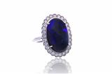 Anello con diamanti e pietra - Asta di Pasqua Anello con diamanti e pietra - Asta di Pasqua