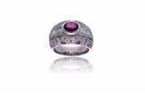 Anello con rubini e diamanti - Asta di Pasqua Anello con rubini e diamanti - Asta di Pasqua