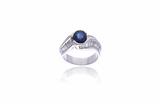 Anello con zaffiro e diamanti - Asta di Pasqua Anello con zaffiro e diamanti - Asta di Pasqua