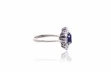 Anello con zaffiro e diamanti - Asta di Pasqua Anello con zaffiro e diamanti - Asta di Pasqua