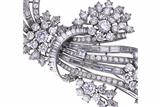 Spilla, in platino con diamanti - Asta di Pasqua Spilla, in platino con diamanti - Asta di Pasqua