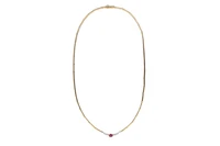Collana con diamanti e rubino - Asta Orologi & Gioielli Collana con diamanti e rubino - Asta Orologi & Gioielli