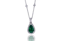 Collana e pendente con smeraldo e diamanti - Asta Orologi & Gioielli Collana e pendente con smeraldo e diamanti - Asta Orologi & Gioielli